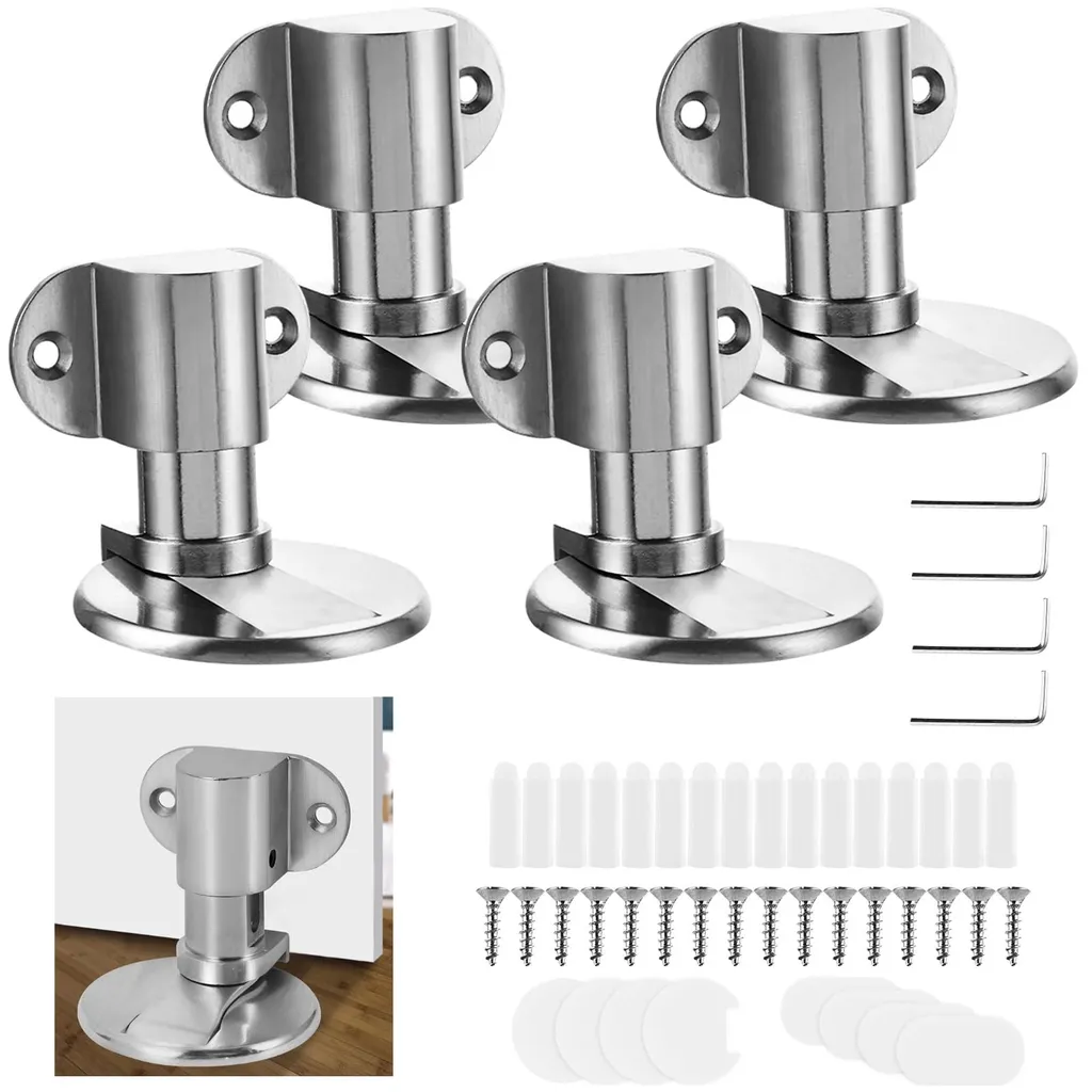 Butoir de porte magnétique extra plat pose adhésive ou à visser x4