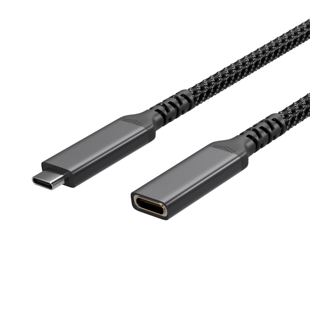 S/CONN maximum connectivity Flexline-USB-C Verlängerungskabel, USB C Stecker auf USB-C Buchse, 3.2, PD, Textil, 1,5m, 1,5 m, USB C, USB C, USB 3.2...