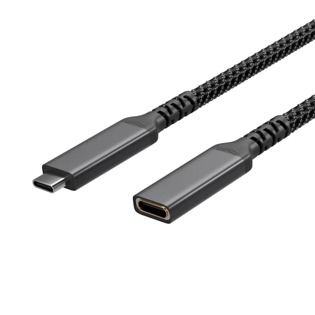 Rallonge USB-C 3.2 Gen 2 avec Charge Rapide PD et Câble Tressé de 0,5m