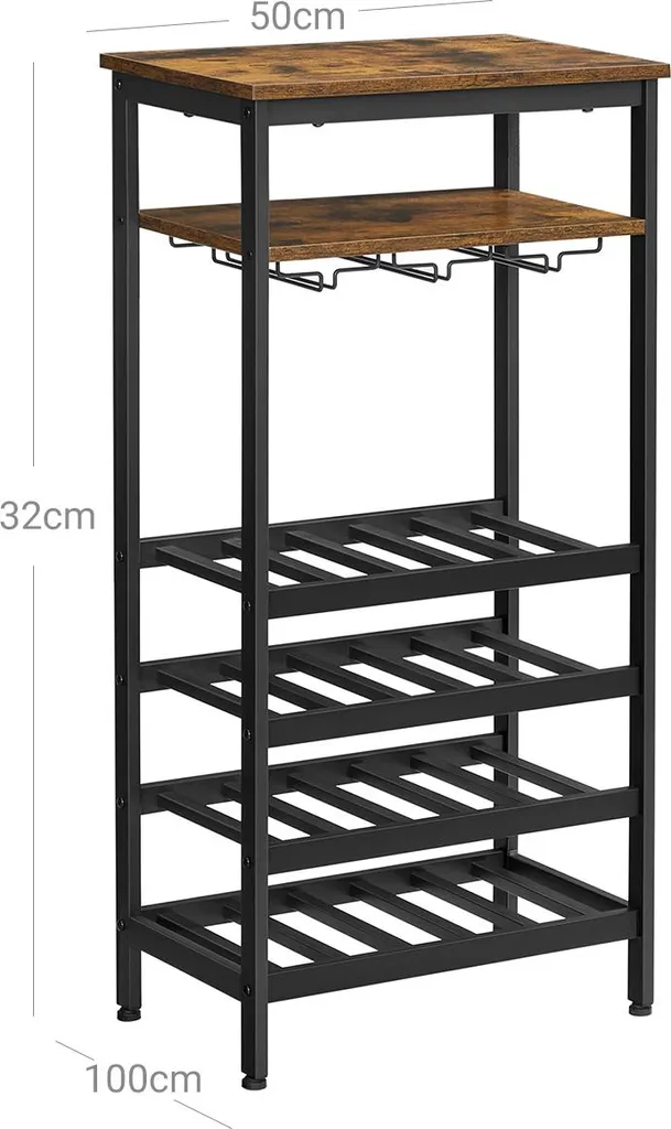 Casier à vin empilable 20 bouteilles en métal robuste - Design Compact