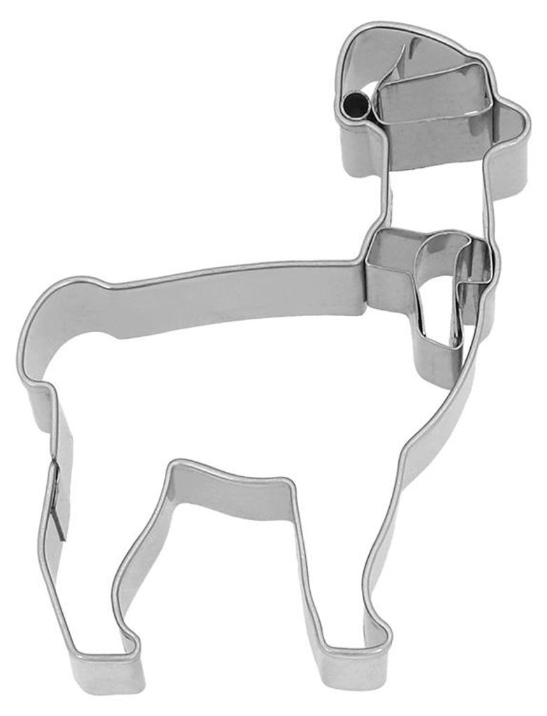 BIRKMANN Ausstechform Weihnachts-Lama, 9 cm, Edelstahl, Produktbild 