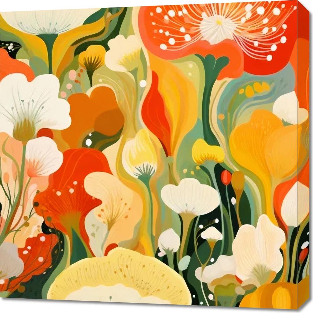Bild 70x70cm Blumenparadies
