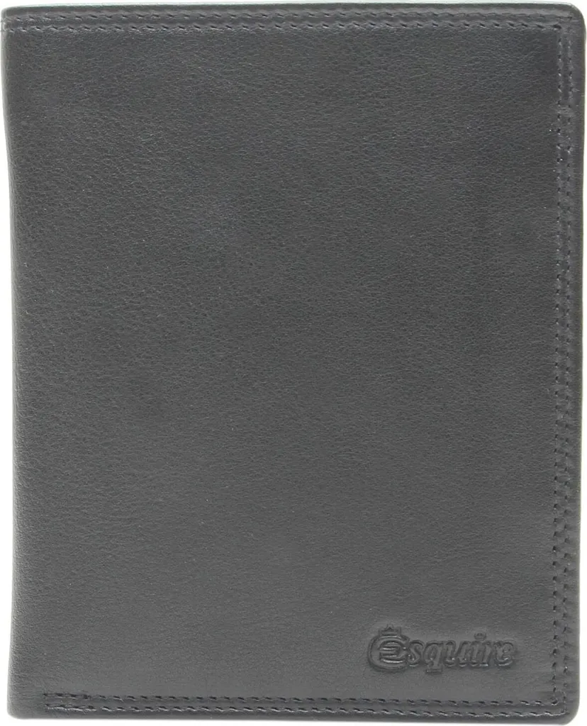Esquire Duo Card Wallet Black - Porte-monnaie en cuir noir avec protection