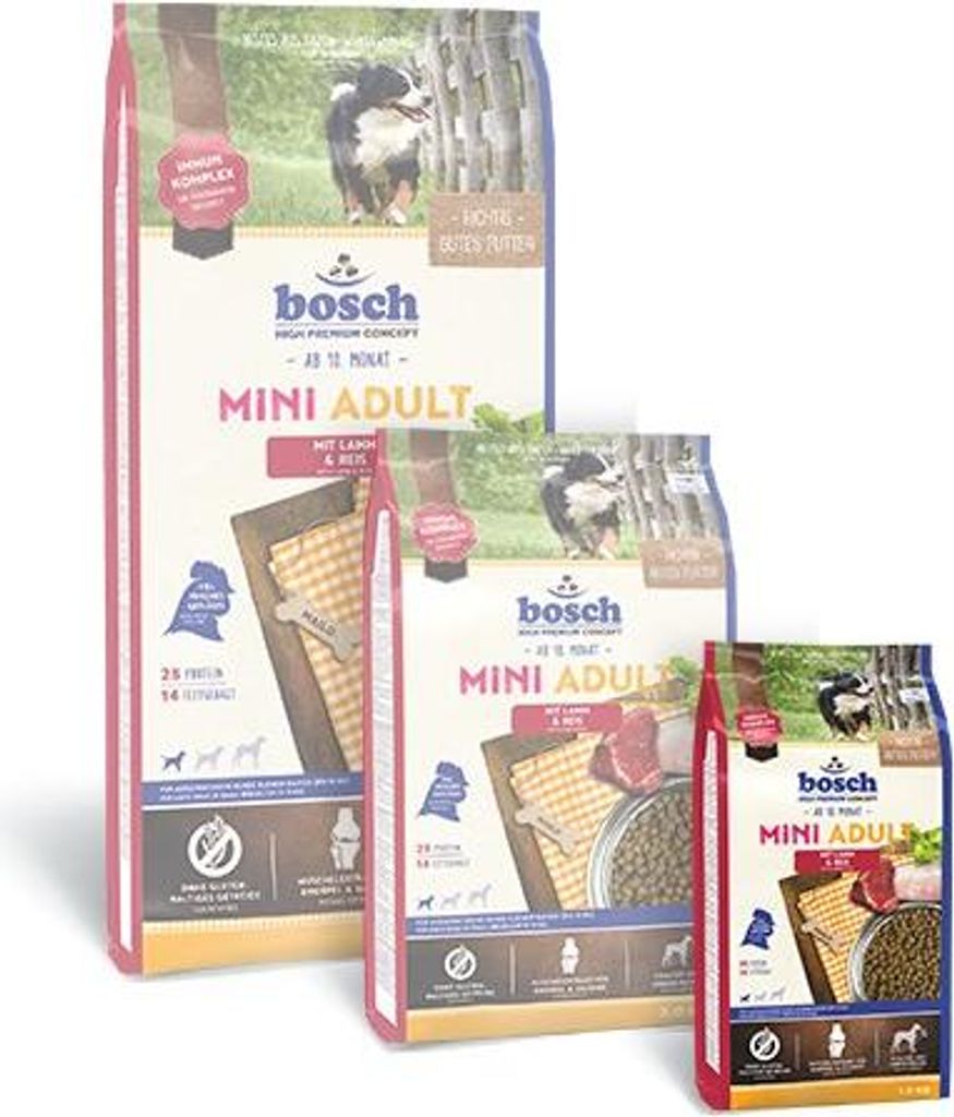 Bosch Mini Adult Lamm & Reis - 1 Kg Produktbild 