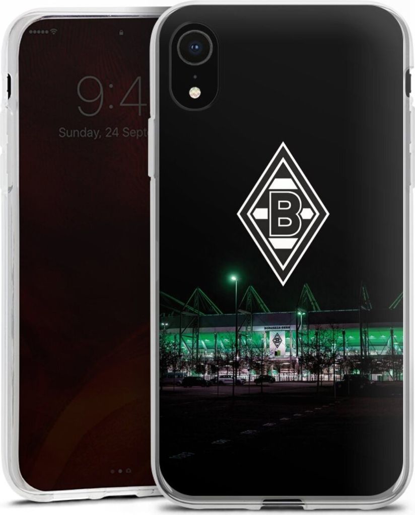 DeinDesign Handyhülle für Apple iPhone Xr Silikon Hülle Case Smartphone Schutzhülle Borussia Mönchengladbach Offizielles Lizenzprodukt Stadion