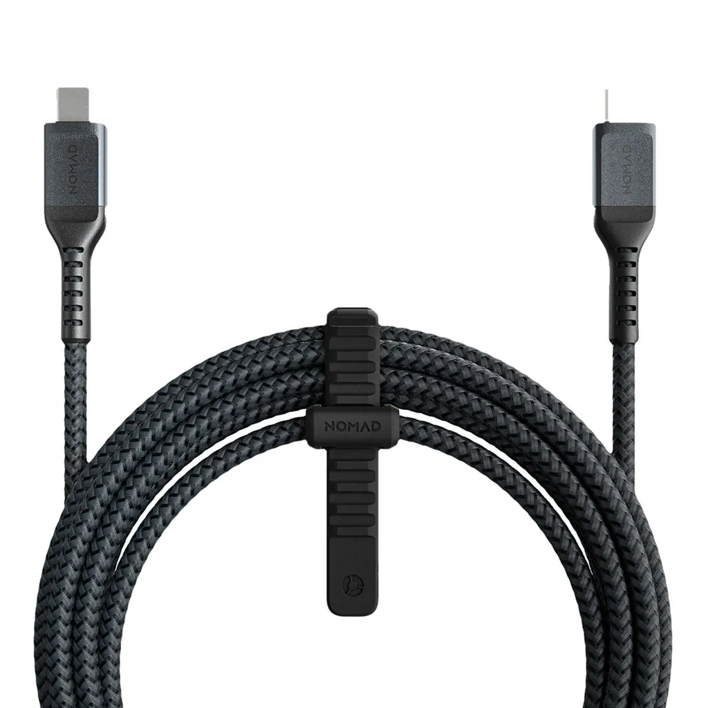 Câble USB-C Nomad 3m en Fibre Aramide Noir Charge Rapide 100W PD