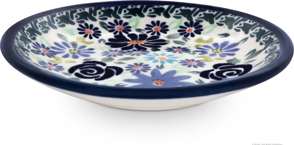 Original Bunzlauer Keramik Untertasse Ø 11,6 cm – Vielseitiger kleiner Teller für Tassen, Teebeutel, Snacks & Gebäck Dekor DU126