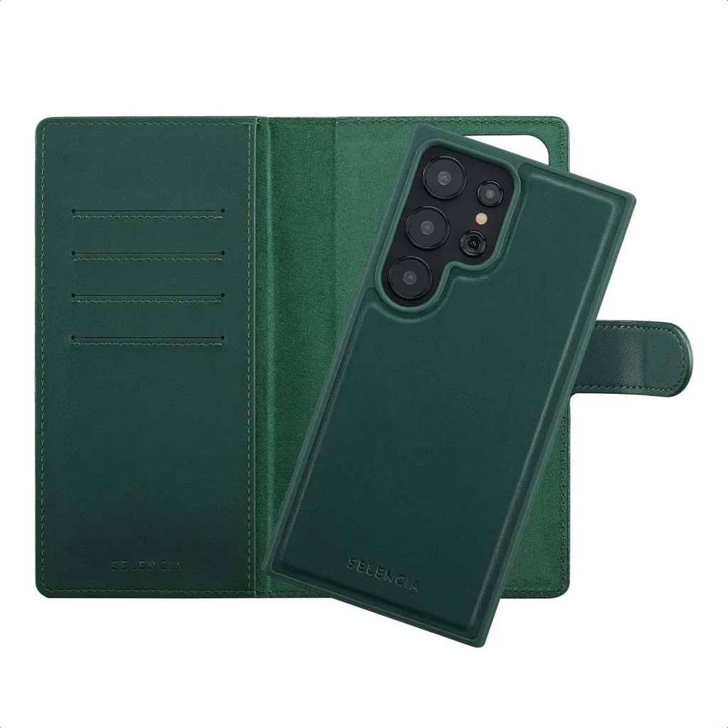 Custodia Samsung S24 Ultra Selencia Olyn Verde con Calamita MagSafe