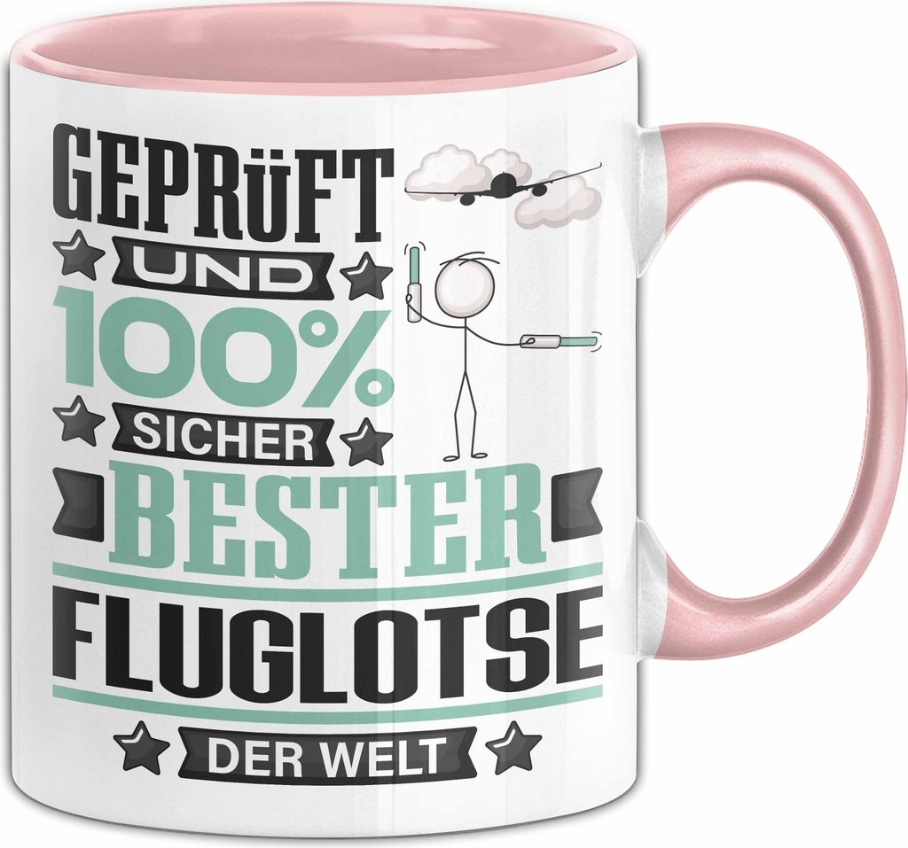 Fluglotse Geschenk Lustiger Spruch für Fluglotse Geschenkidee Bester Fluglotse Der Welt (Rosa)