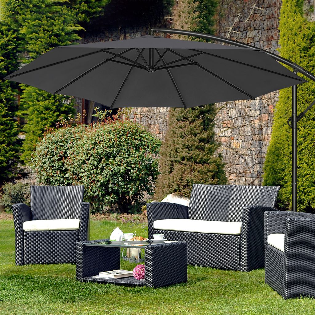 LZQ ALU Sonnenschirm Gartenschirm Ø300cm Terrassenschirm Produktbild 4