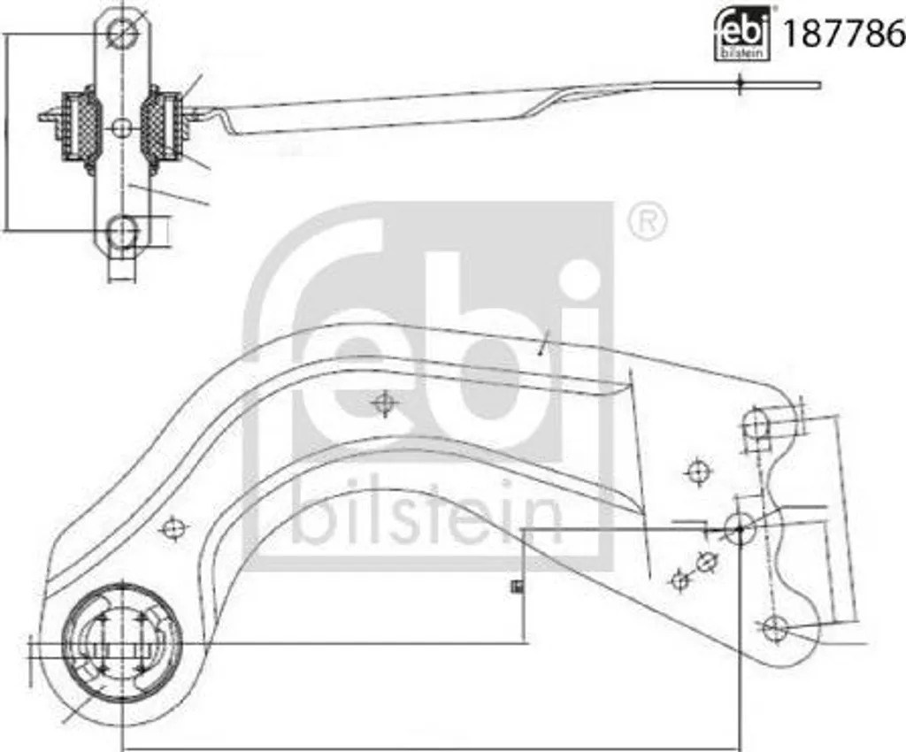Triangle de suspension FEBI 187786 en acier renforcé pour train avant