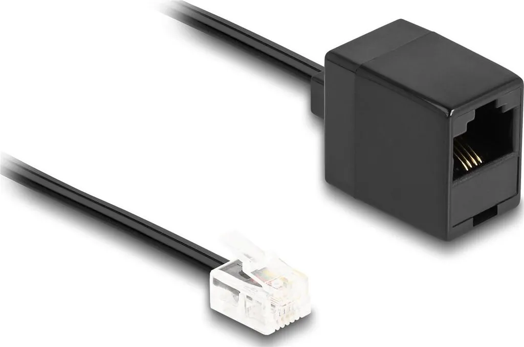Delock Cavo Telefonico 10m RJ11/RJ45 - Nero Elegante per Home Office