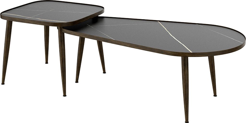 Zestaw stolików kawowych Vicco Manitoba Czarny 105 x 64.5 Zdjęcie produktu 