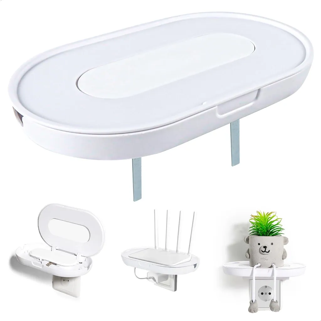 Boîtier de rangement pour routeur ventilé avec passage de câbles 20cm