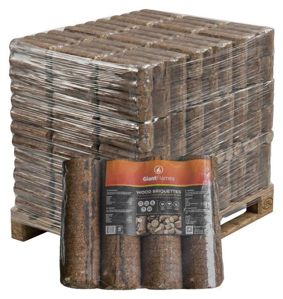 Giant Flames Holzbriketts 190 Packungen x 4,8 kg (912kg) Produktbild 