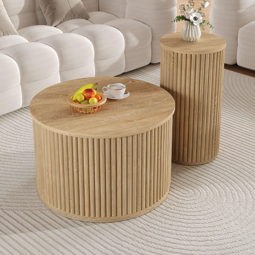 Table basse stable en MDF et bois véritable pour éviter les bascules - 2