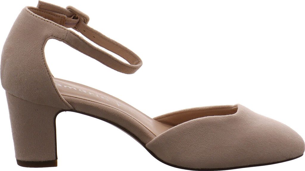 Tamaris Damen Pumps Fesselriemen Blockabsatz samtige Haptik Produktbild 16