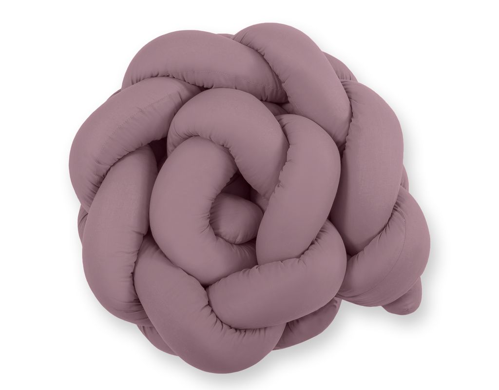 Flätad Schutzkissen Knot Pillow 180 cm rosa retro für Babybett und Erwachsenenbett