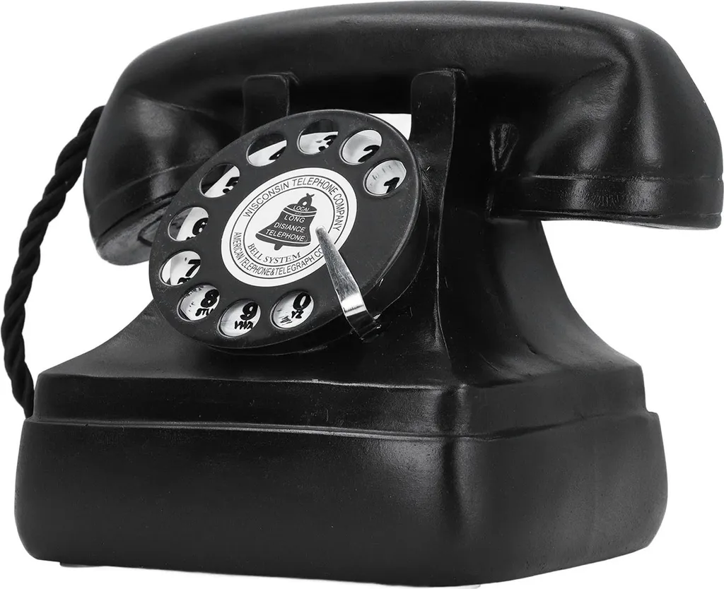 Téléphone Rétro en Résine Finition Créative - Accessoire Déco pour Bar