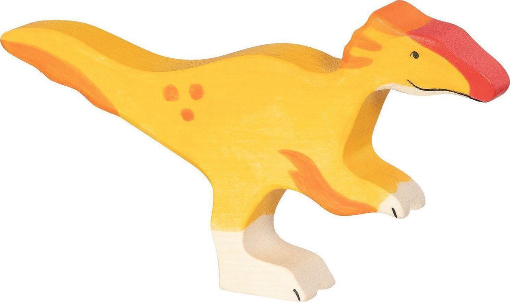 Holztiger Holz Dino Utahraptor Spielfigur handgefertigt und nachhaltig