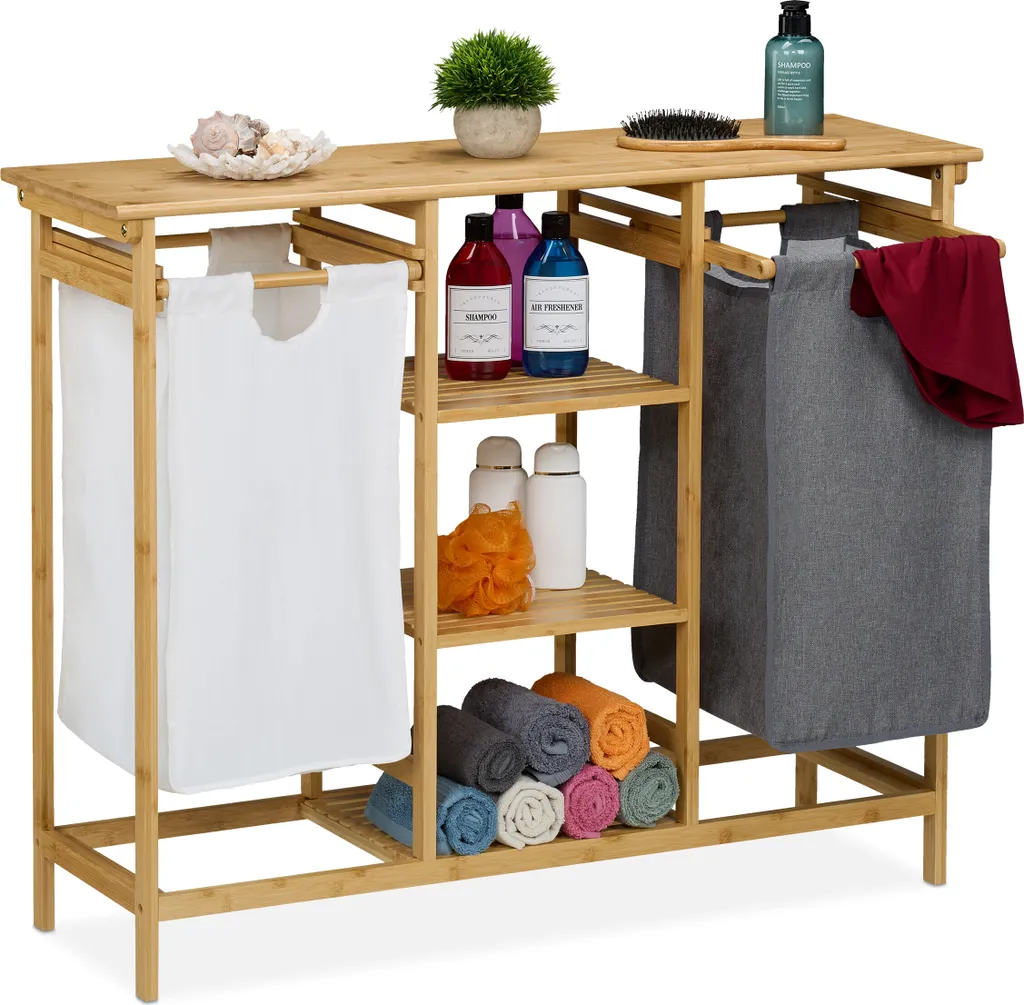 Scaffale Bagno Relaxdays Bambù 4 Ripiani: Specifiche e Dimensioni