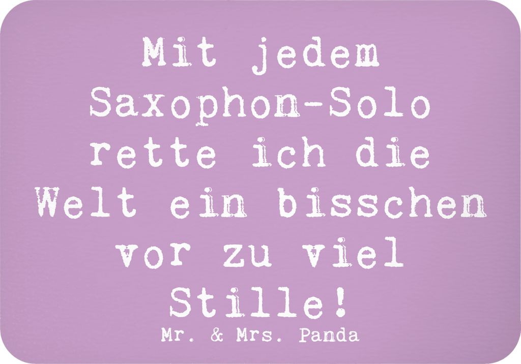 Mr. & Mrs. Panda Kühlschrankmagnet Spruch Saxophon Magie - Lavendeltraum - Geschenk, magnet, Musiker, Saxophonist, Musizieren, whiteboardmagnet, K...