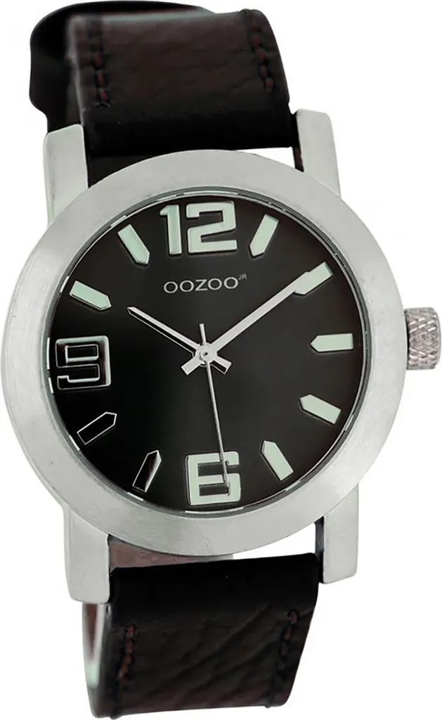 Montre Analogique pour Garçon et Fille Oozoo JR203 avec Bracelet Cuir Brun