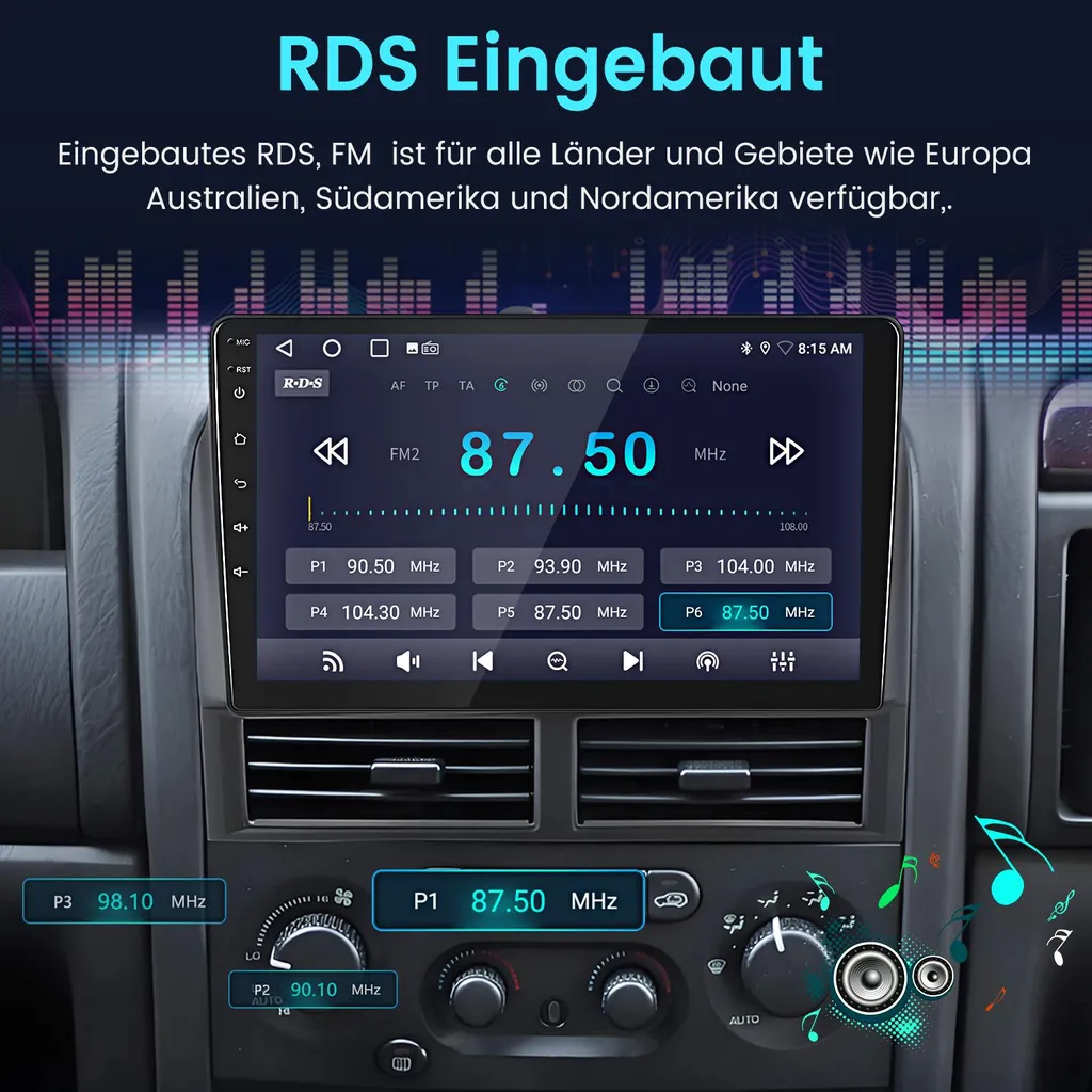 Infotainment Jeep Grand Cherokee 1999-2004 Android 13 64GB DAB+ - 10