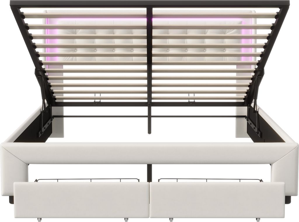 CDGlobal Polsterbett Doppelbett 180x200 cm mit Produktbild 