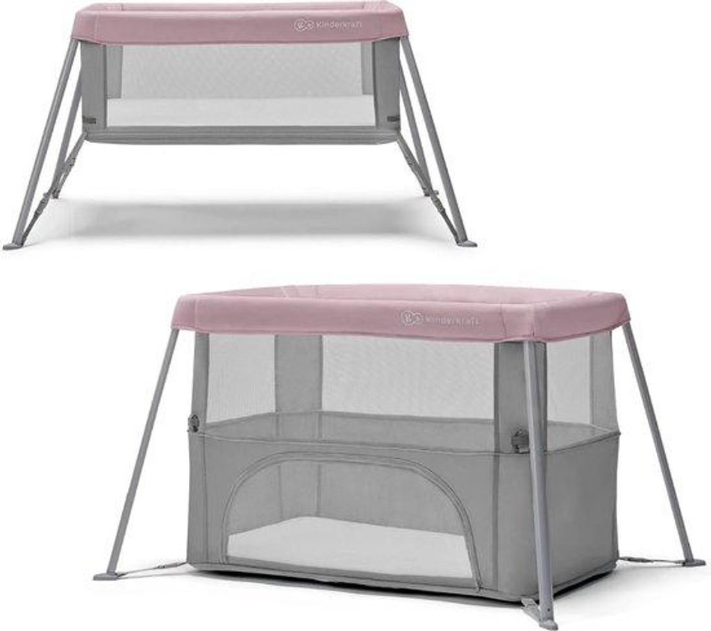 Kinderbett MOVI 2in1, Rosa, mit den Maßen 60 cm Breite und 70 cm Höhe