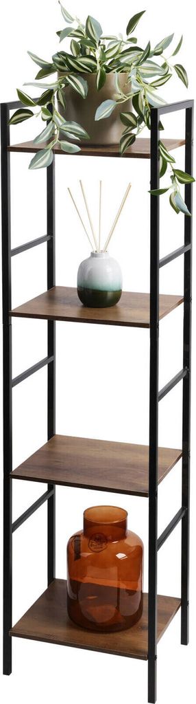 Schwarzes Metallregal 29,5x23,5x106,5 cm