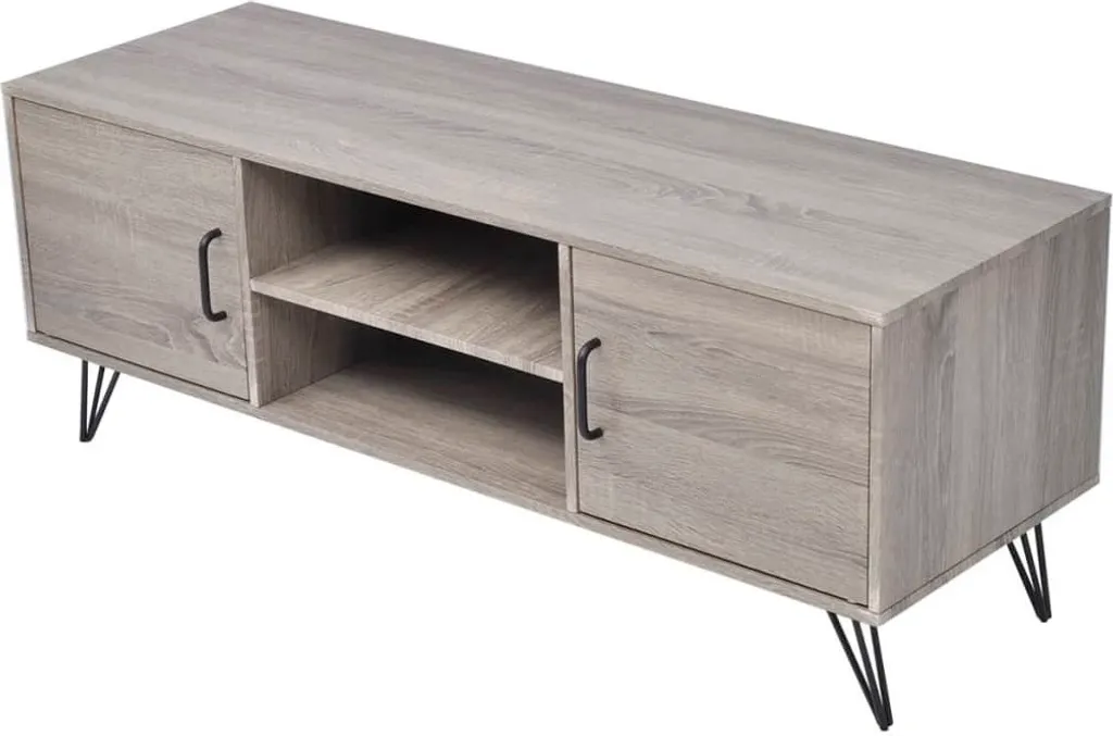Acquista Mobile TV Grigio 120cm - Ottimizza Spazio e Cavi Soggiorno