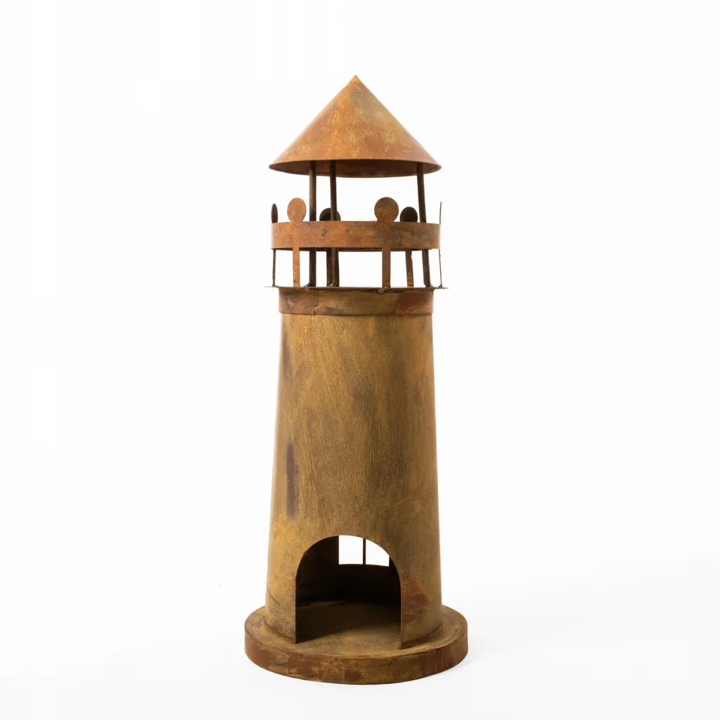 Lanterne de jardin design Corten avec éclairage LED étanche IP65 rustique - 4