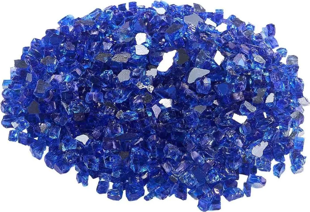 Verre Bleu Cobalt pour Foyer Gaz - 20 lb de Pierres 1/2" Ignifuges