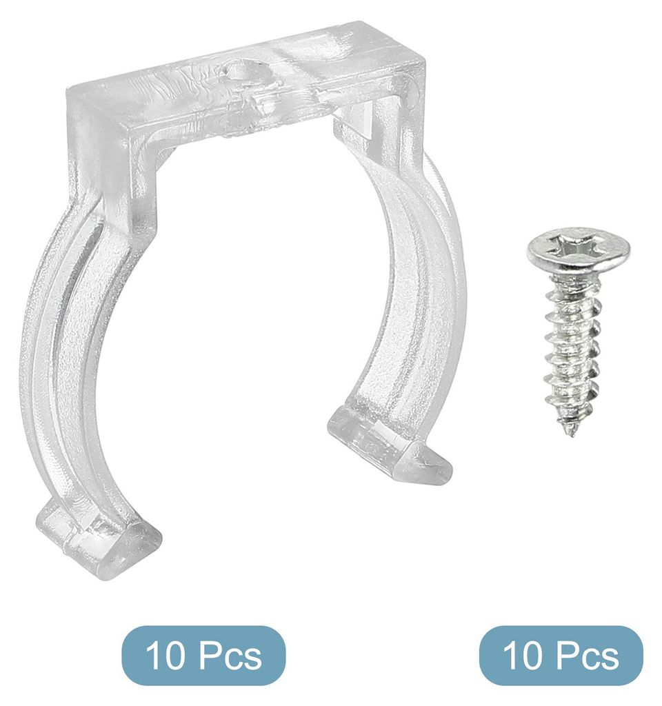 T12 U LED-Lichtstreifenclips LED-Lichtstreifen Befestigungsklemmen Klemme Halterung Kunststoff Rohrschellen fš¹r LED Leuchte Paket mit 10