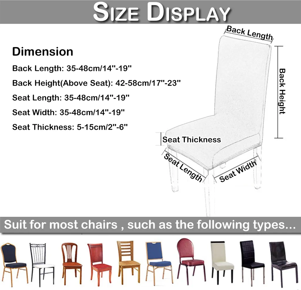 Coprisedie Da Pranzo, Coprisedili Elasticizzati, Coprisedili Con Schienale Alto In Spandex Coprisedile Con Elastico Per Sala Da Pranzo Matrimonio P8835487
