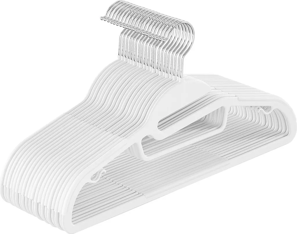 Grucce Professionali in Plastica Bianca - Set 20 Appendiabiti