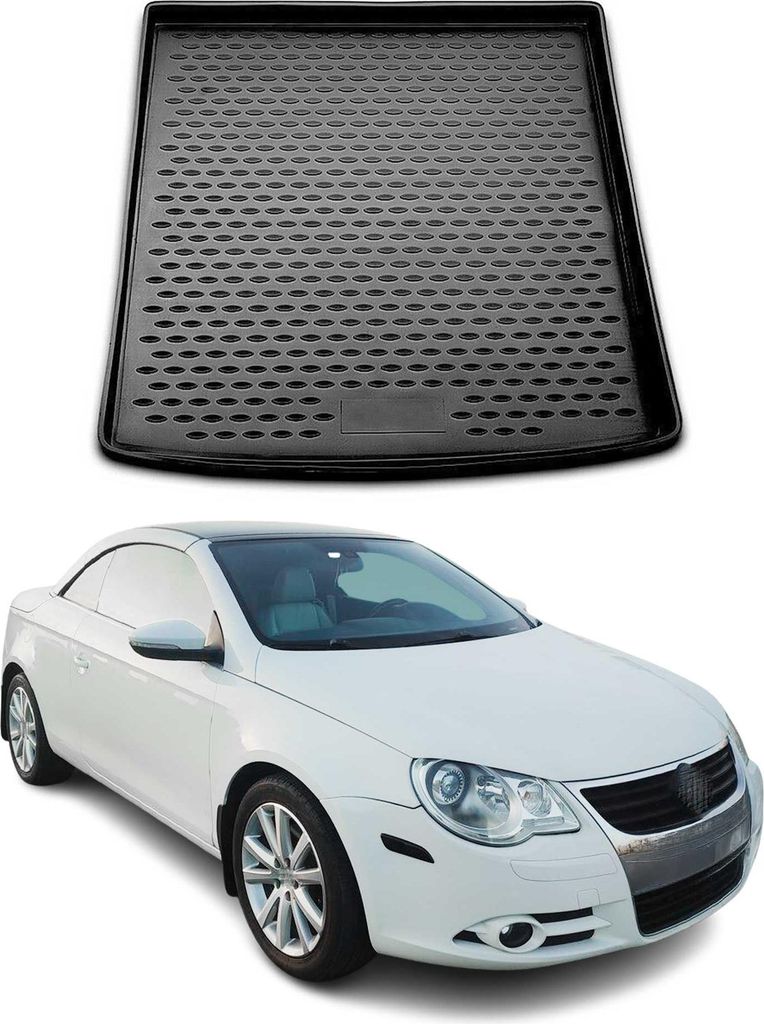 Tapis de coffre pour VW Eos 2006-2015 Caoutchouc TPE Noir Image du produit 
