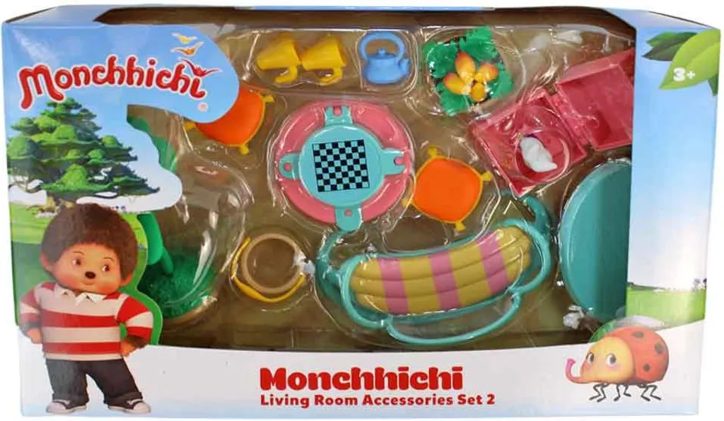 Figurines Monchhichi salon : pack accessoires officiels de 5 pièces
