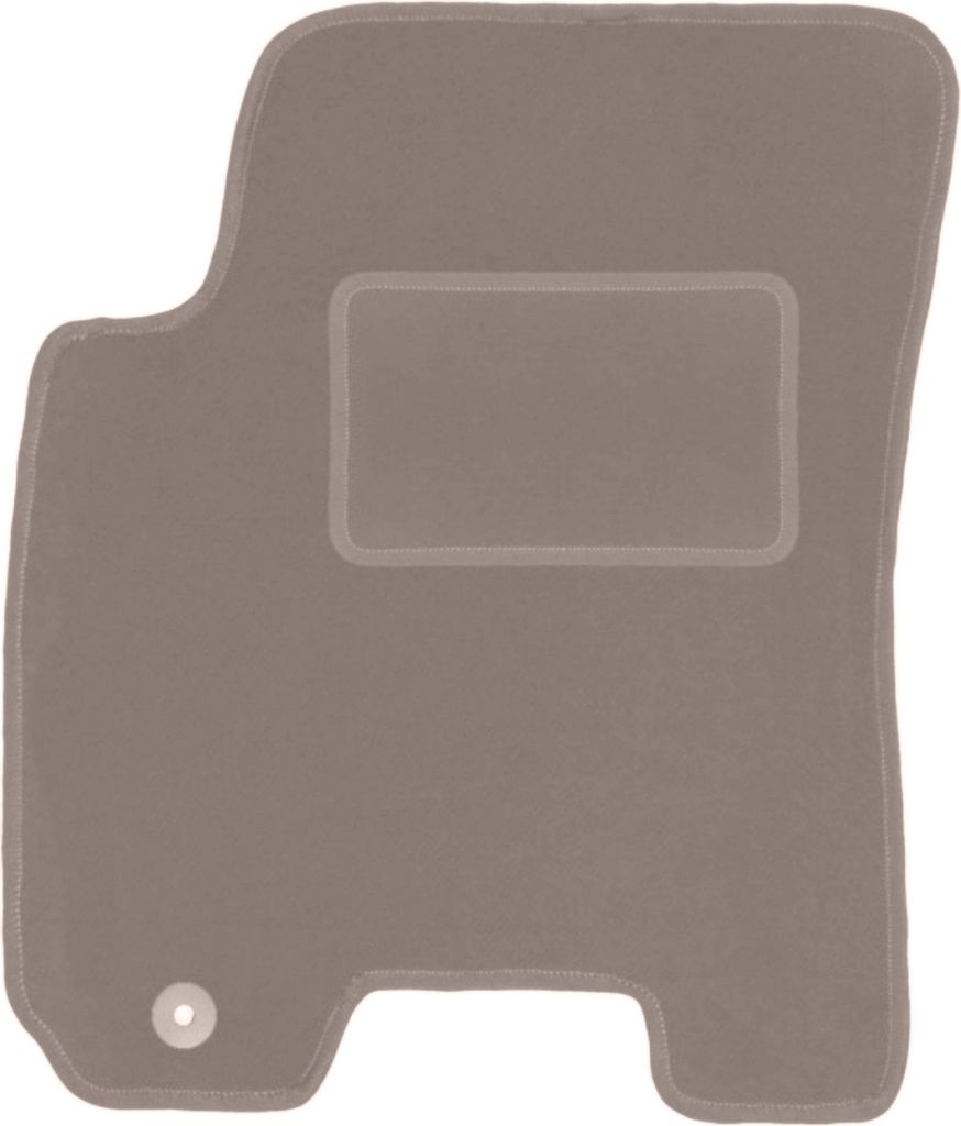 Fahrerfußmatte Velours beige passend für Kia Sportage II (2004-2010, SUV) – mit Befestigungen – passgenau
