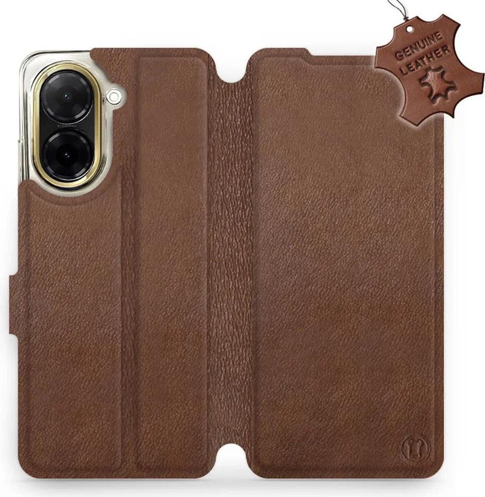 Echtleder Handyhülle für Xiaomi Redmi A5 4G, Mobiwear Leather, Braun