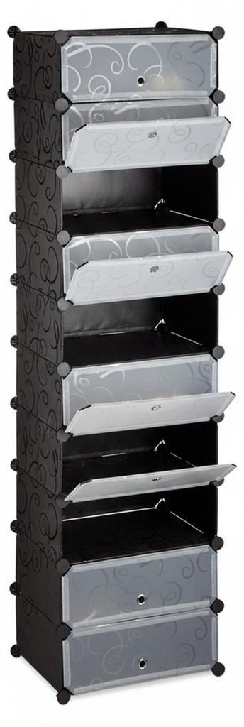 Étagère à chaussures Relaxdays à 10 niveaux, grande armoire Image du produit 