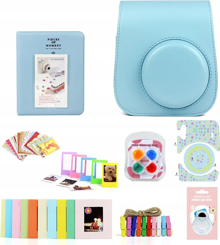 Custodia e Kit Accessori 8 in 1 Fujifilm Instax Mini 11 - Blu Cobalto