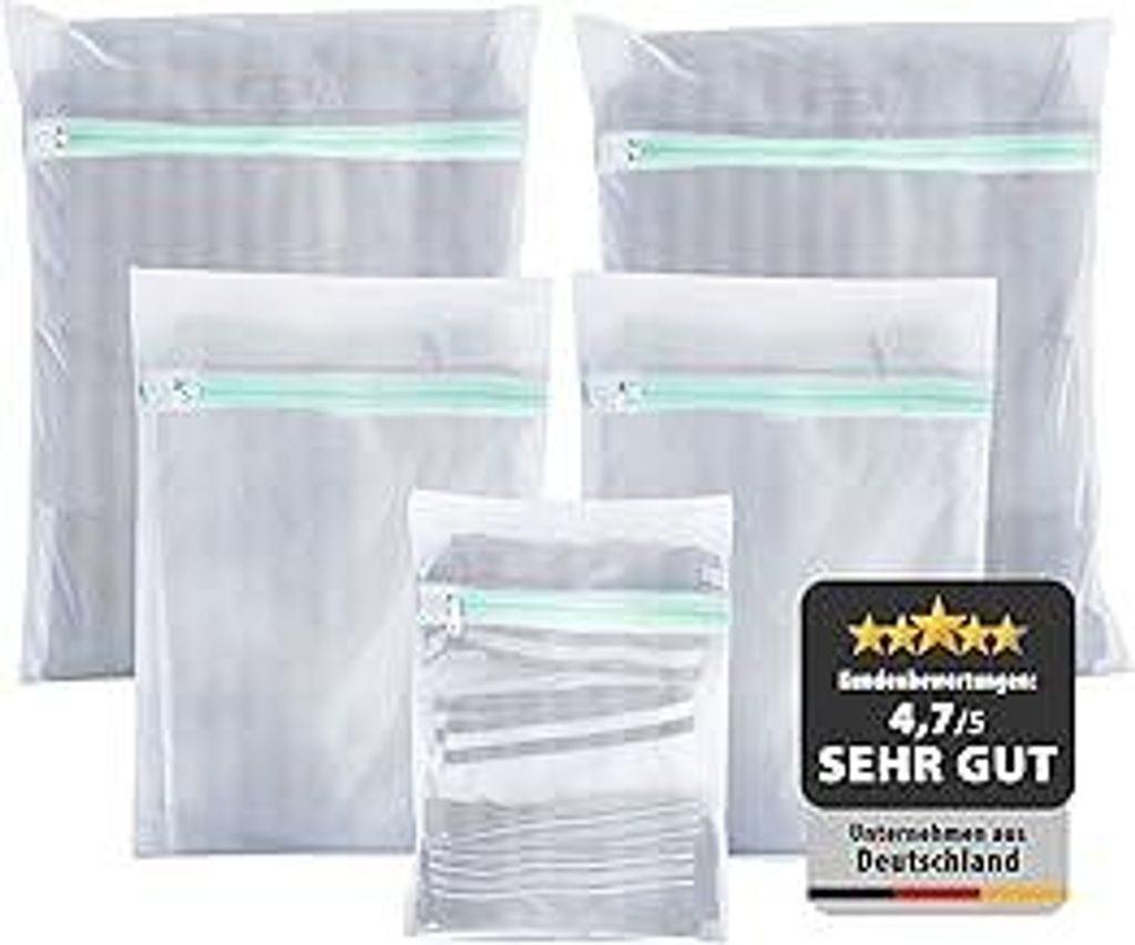 Wäschenetz Set - Kochfest und für Trockner geeignet - Wäschebeutel für Socken, Feinwäsche, Unterwäsche, UVM. - Wäschesäcke für Waschmaschi...