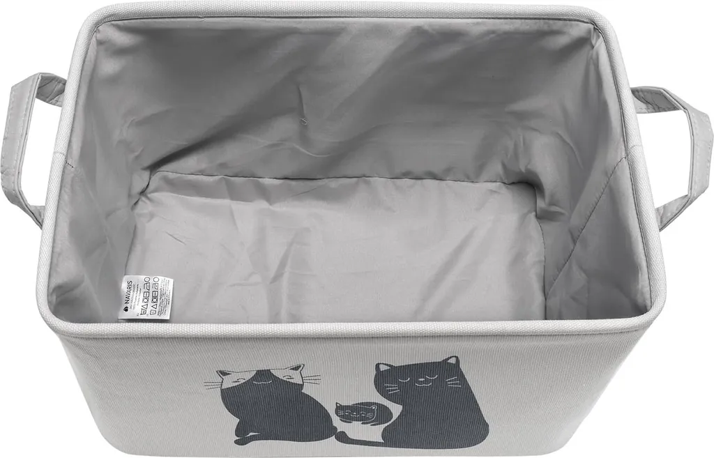 Panier à linge pliable enfant 38x25x23 cm gris en polyester résistant