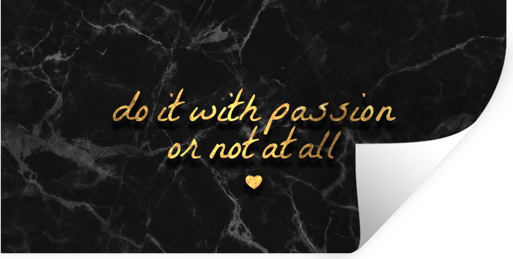 MuchoWow Wandtattoo Wandsticker Wandaufkleber Zitate - Sprichwörter - Gold - Marmor 80x40 cm Selbstklebend und Repositionierbar - Aufkleber