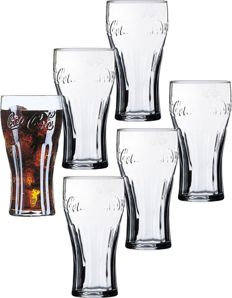 Arcoroc 6er-Set Cola-Gläser mit Eichstrich 46 cl / 0,4 l Produktbild 