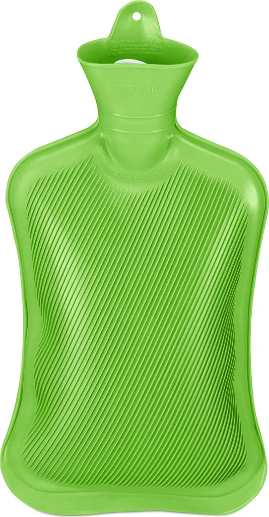 Bouillotte à Eau Classique 2L Verte pour Chauffage Corporel et Détente