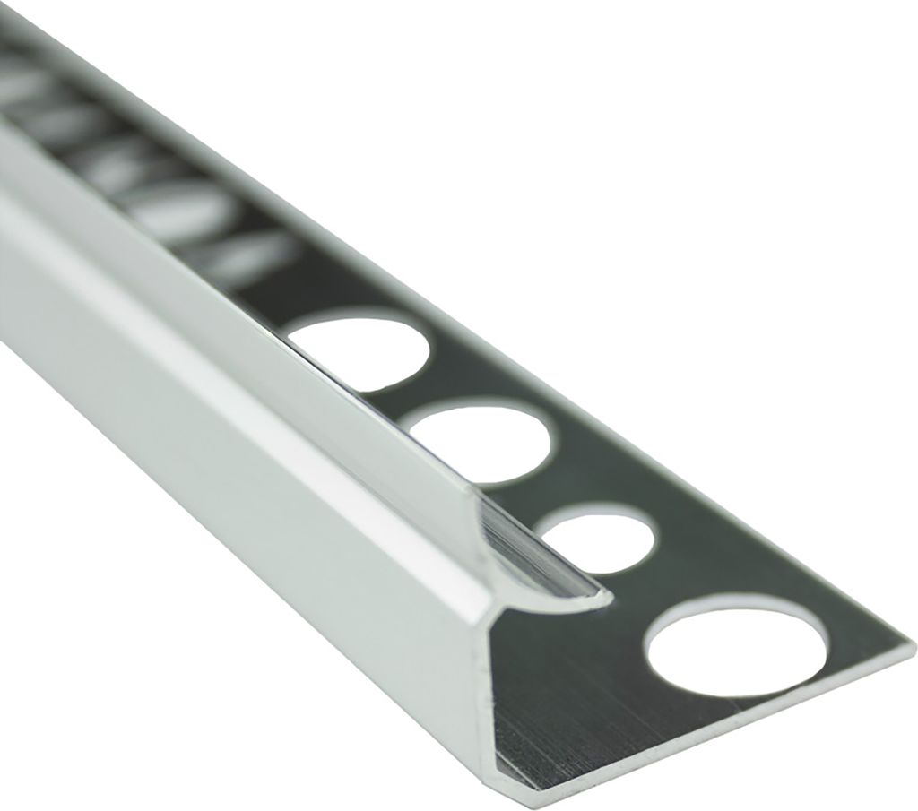 Alu Inneneck Profil Fliesenschiene Schiene silber L270cm H10mm poliert