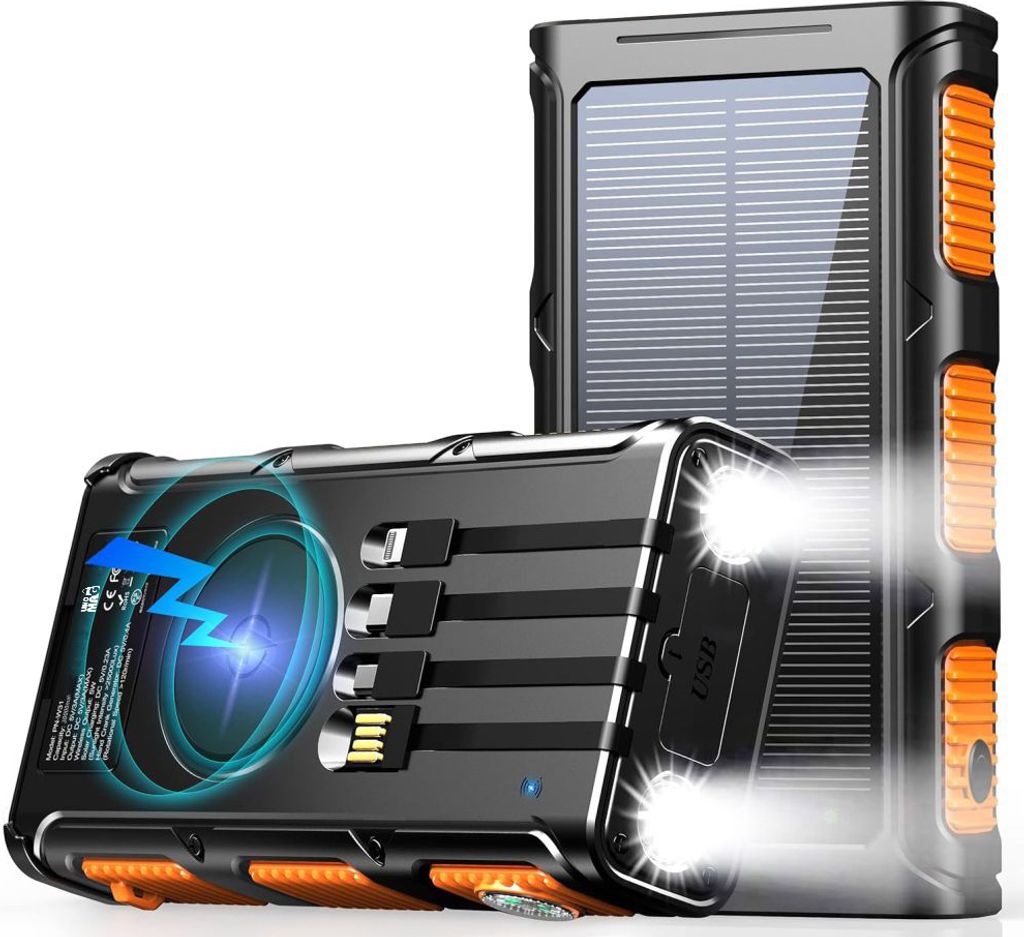 Linomag® Solar Power Bank, 30000 mAh, 4 Kabel, 4 Produktbild 